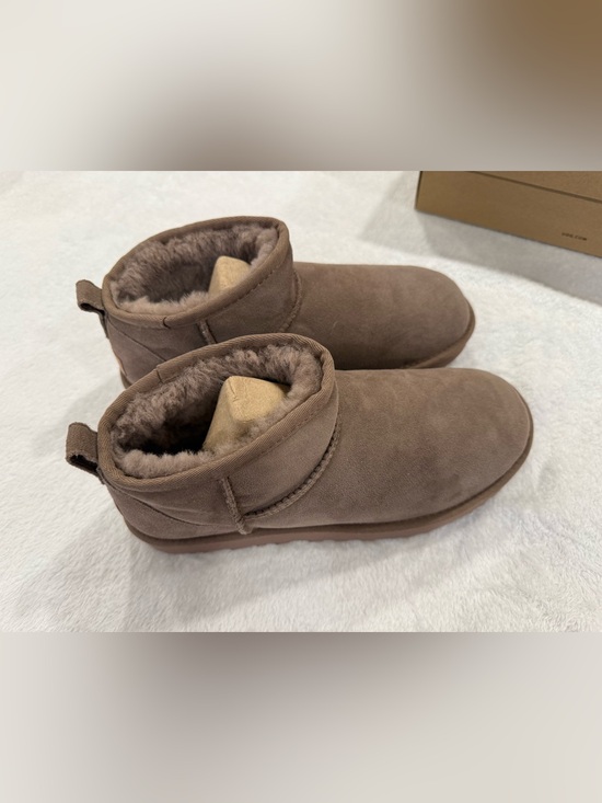 UGG Shoes - UGG Color- Caribou Women's Short Suede ultra mini size 9 (worn ONLY 1 time)